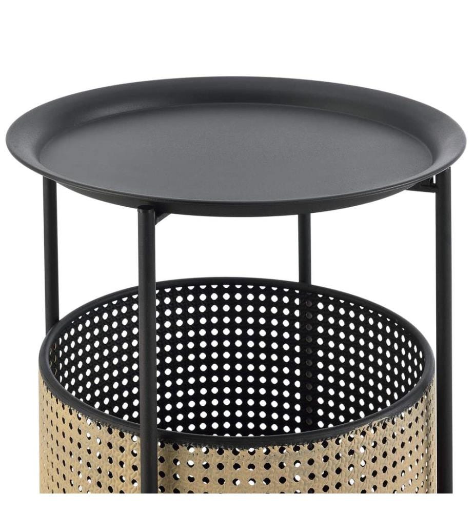 Beistelltisch Beaumont 50x40 cm Schwarz Sandfarben
