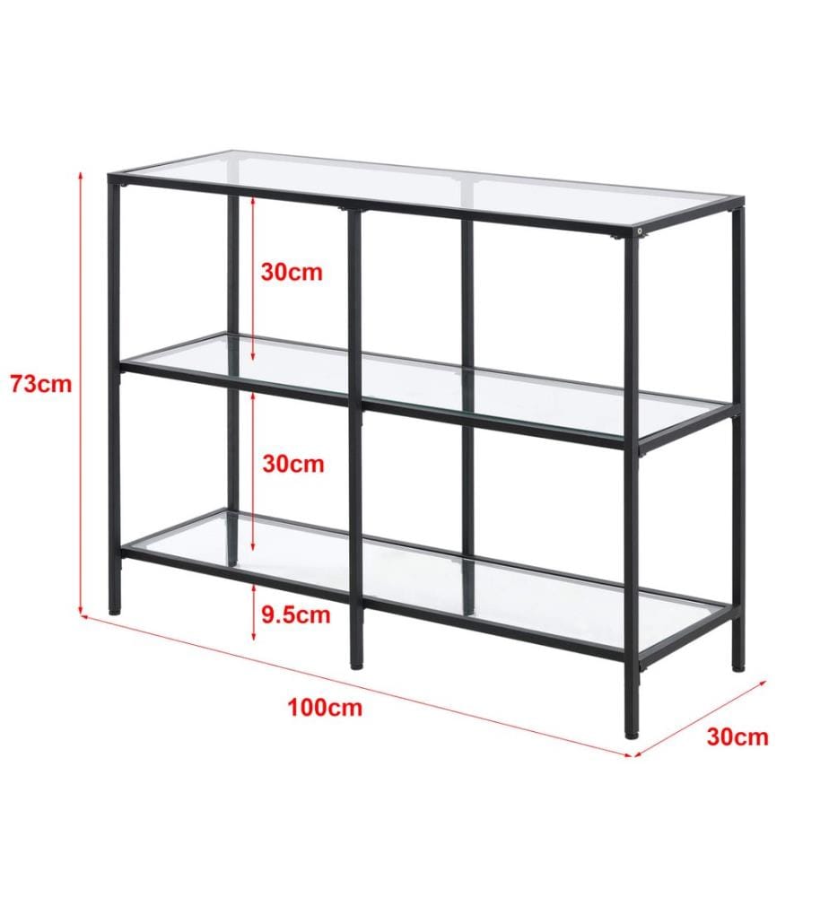 Table d'appoint Perstorp 100 x 30 x 73 cm, noir