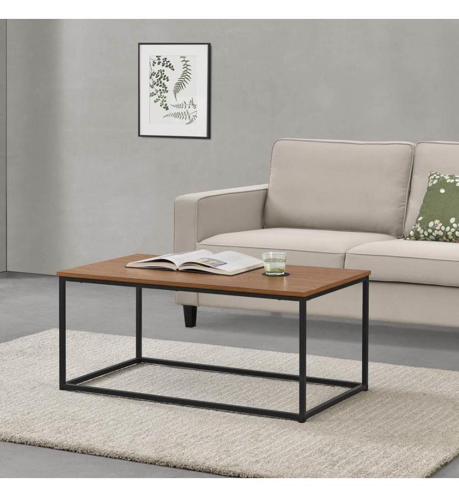 Table basse Esbjerg 100 x 55 x 45 cm, teinte bois foncé