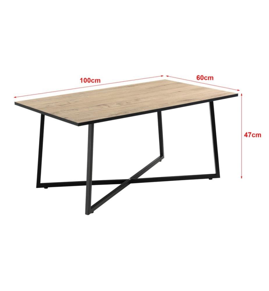 Couchtisch Uddevalla 100x60x47 cm Eicheoptik
