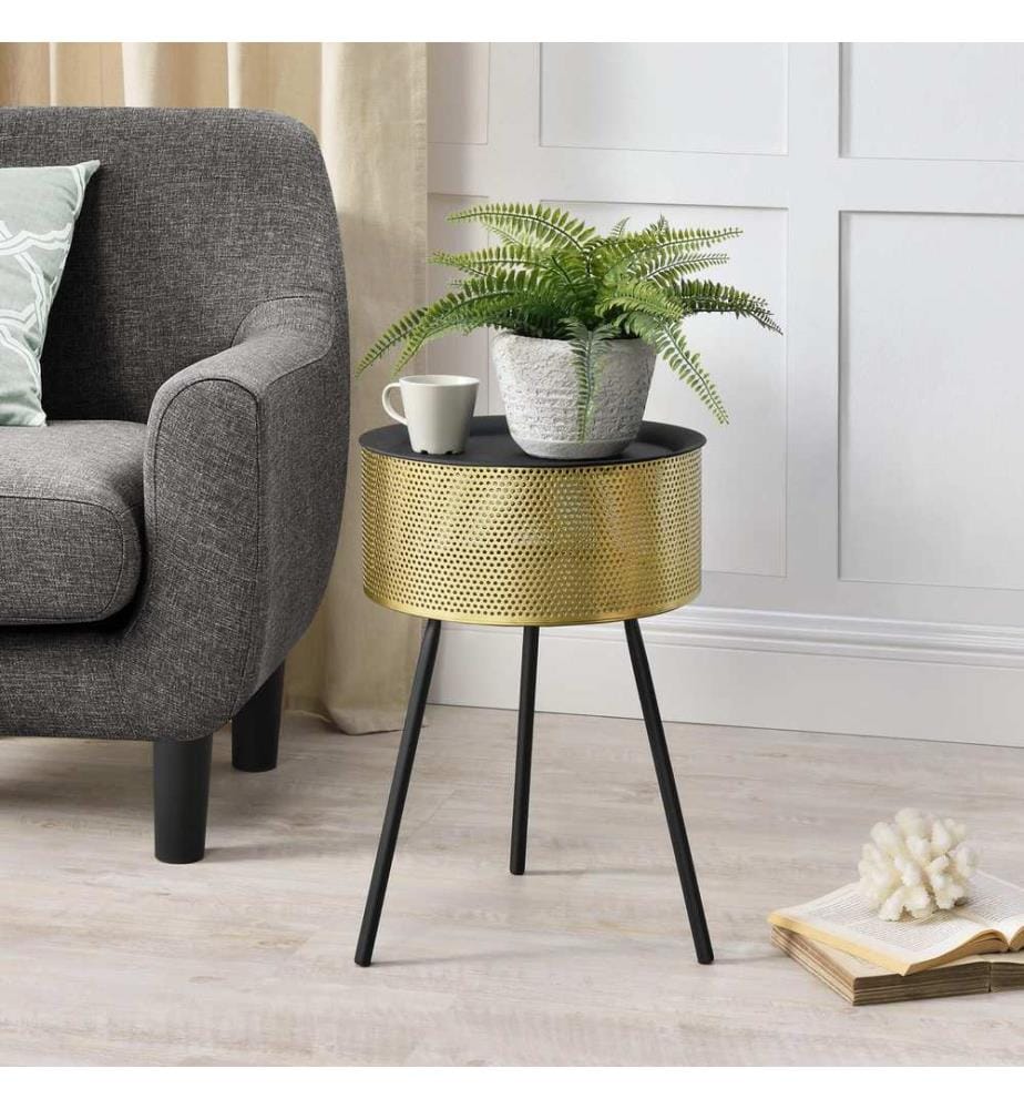 Table d'appoint Gällivare 50 x 35 cm, métal doré