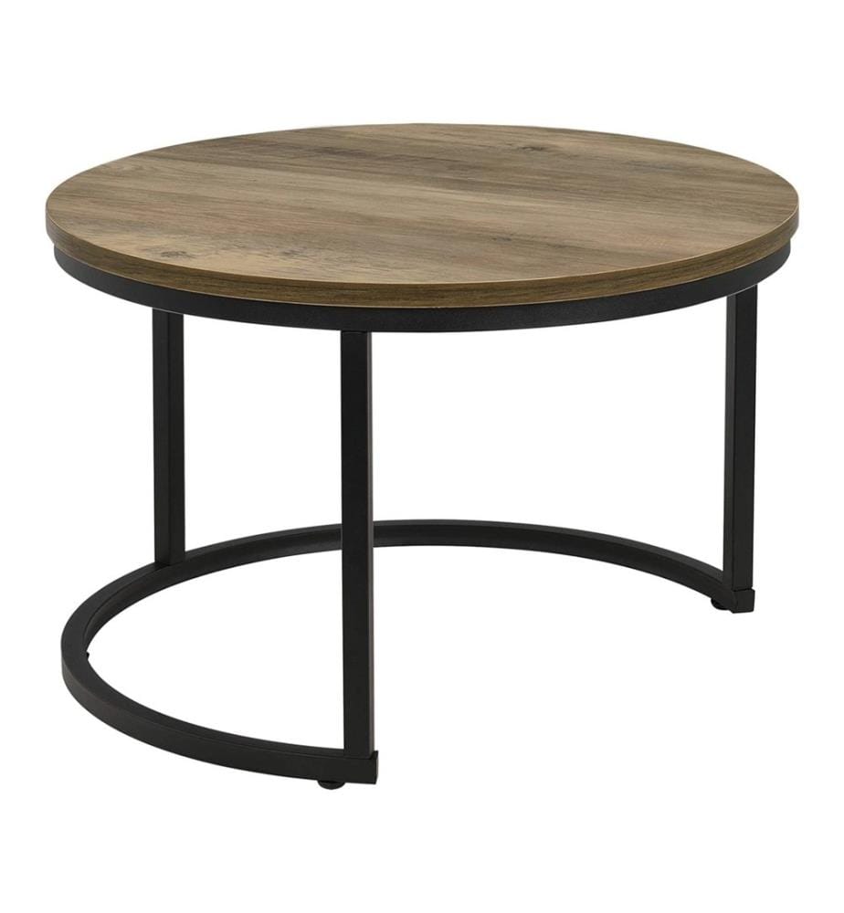 Couchtisch Christchurch 2er-Set Rund Holz-Optik