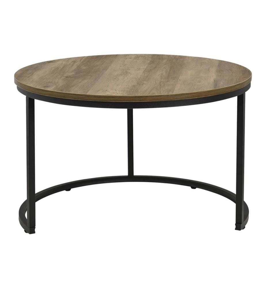 Couchtisch Christchurch 2er-Set Rund Holz-Optik