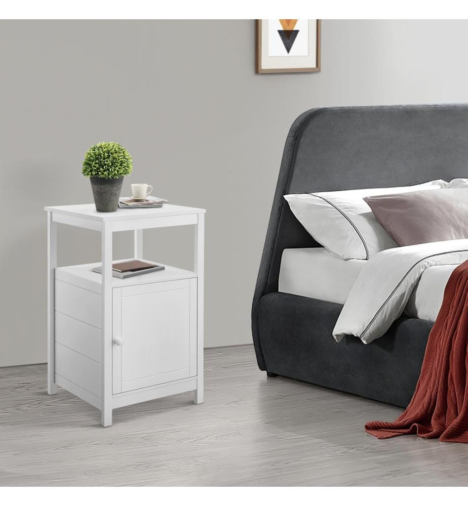 Table d'appoint Merijärvi 79 x 48 x 39 cm, blanche