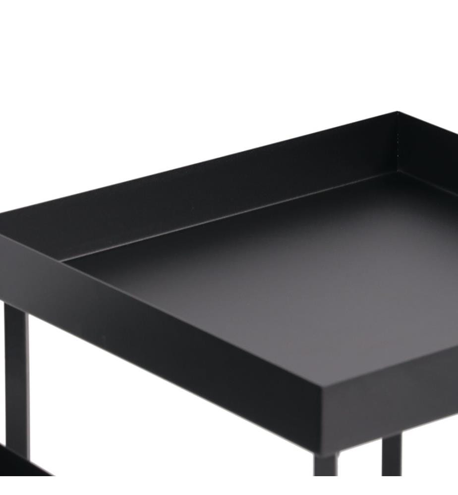 Lot de 2 tables basses Heinola, en acier noir