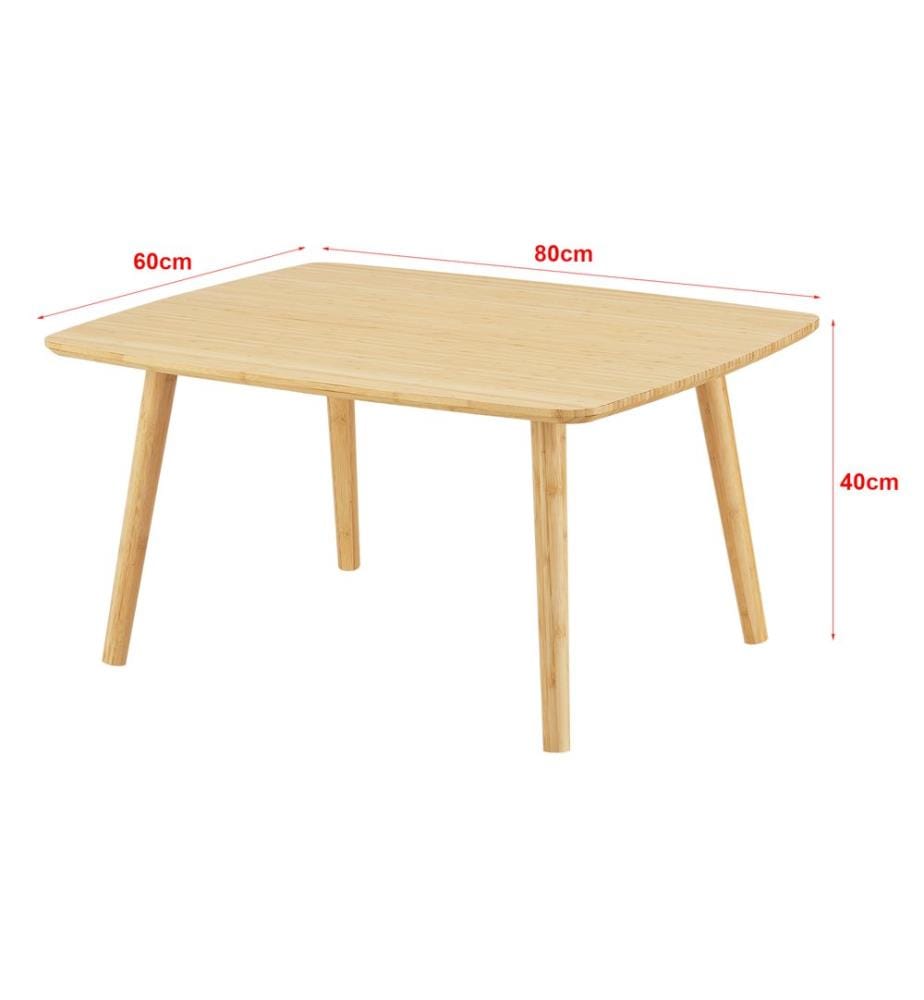 Couchtisch Nurmijärvi Bambus 40x80x60 cm
