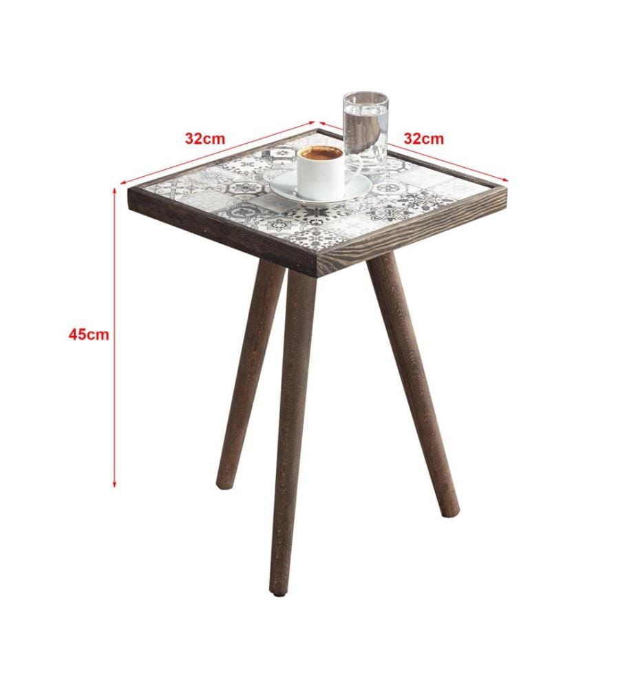 Table d'appoint Götene 45 x 32 x 32 cm, teinte bois foncé