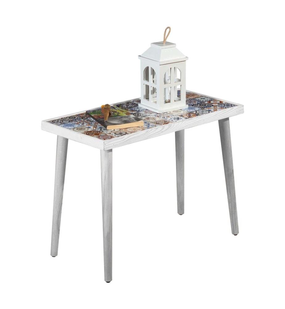 Table basse Gotland 45 x 62 x 32 cm, blanche