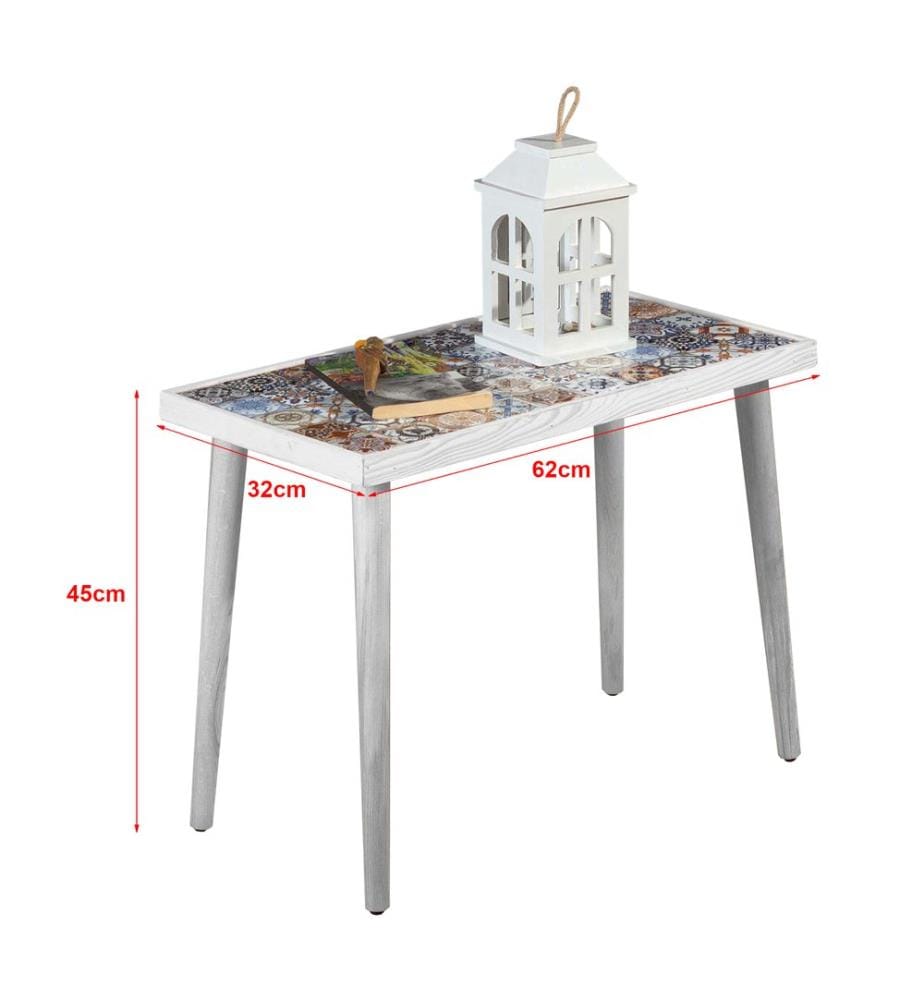 Table basse Gotland 45 x 62 x 32 cm, blanche