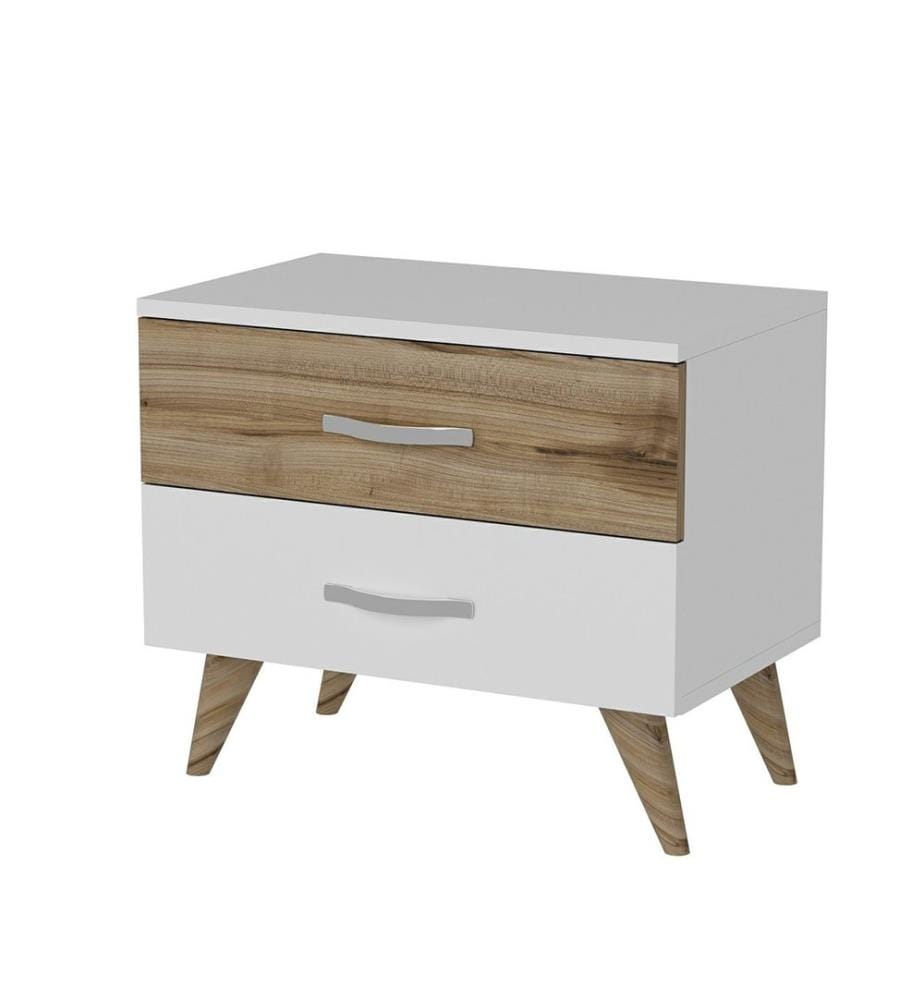 Table de chevet Allerød 51 x 60 x 37 cm, chêne blanc
