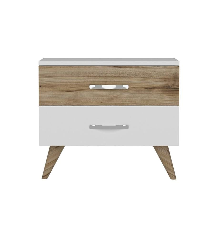 Table de chevet Allerød 51 x 60 x 37 cm, chêne blanc