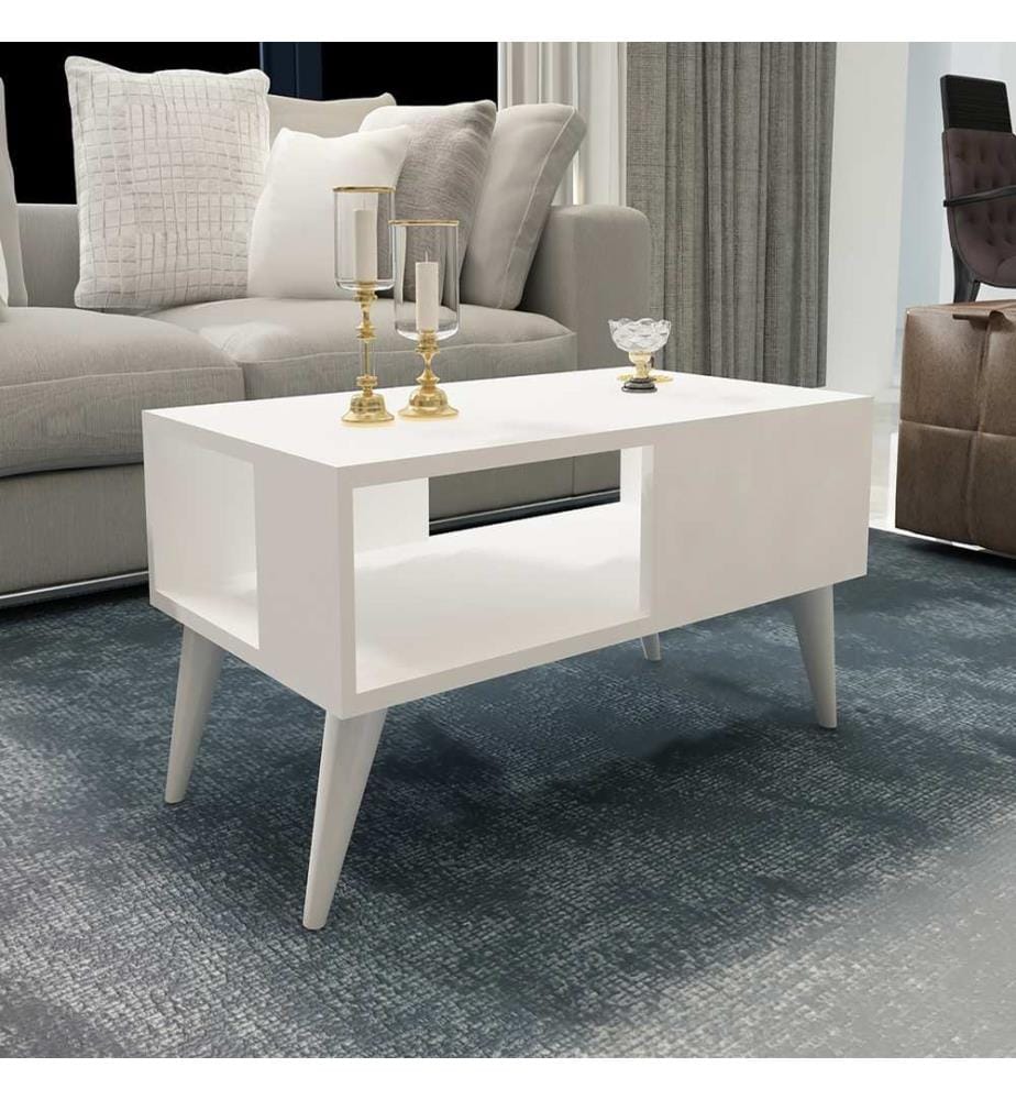 Table basse Ludvika 40 x 90 x 45 cm, blanche