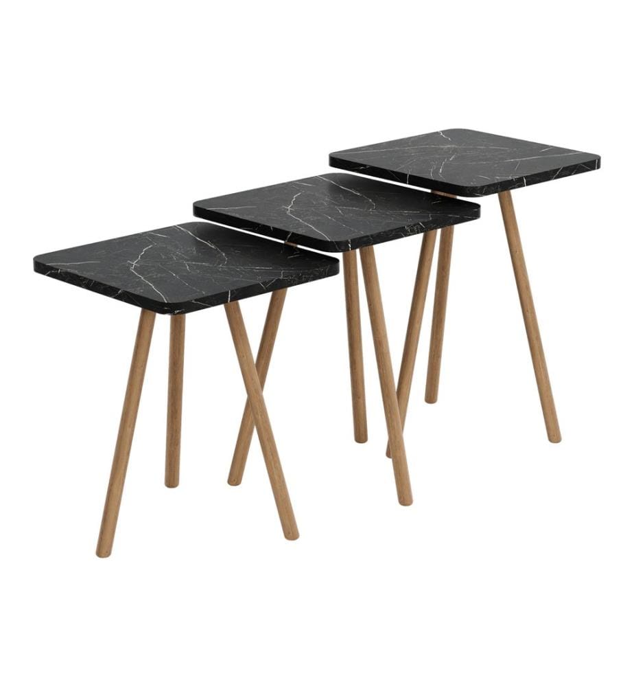 Beistelltisch Set Hobro im 3er Set Quadratisch 49x34x34 cm