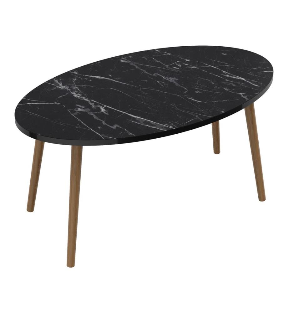 Table basse Sindal 41 x 90 x 50 cm, marbre noir