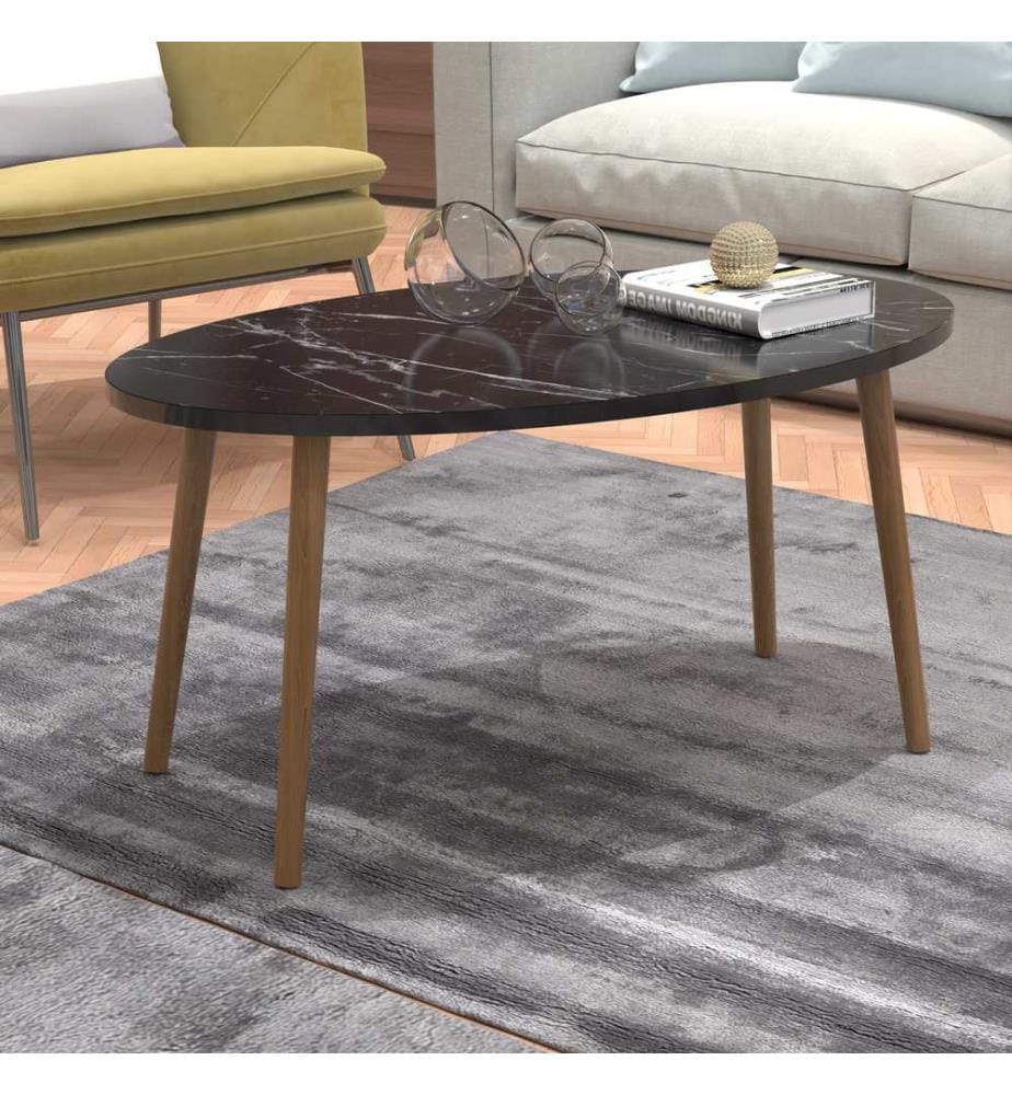 Table basse Sindal 41 x 90 x 50 cm, marbre noir