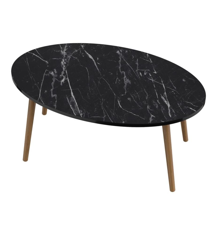 Table basse Sindal 41 x 90 x 50 cm, marbre noir