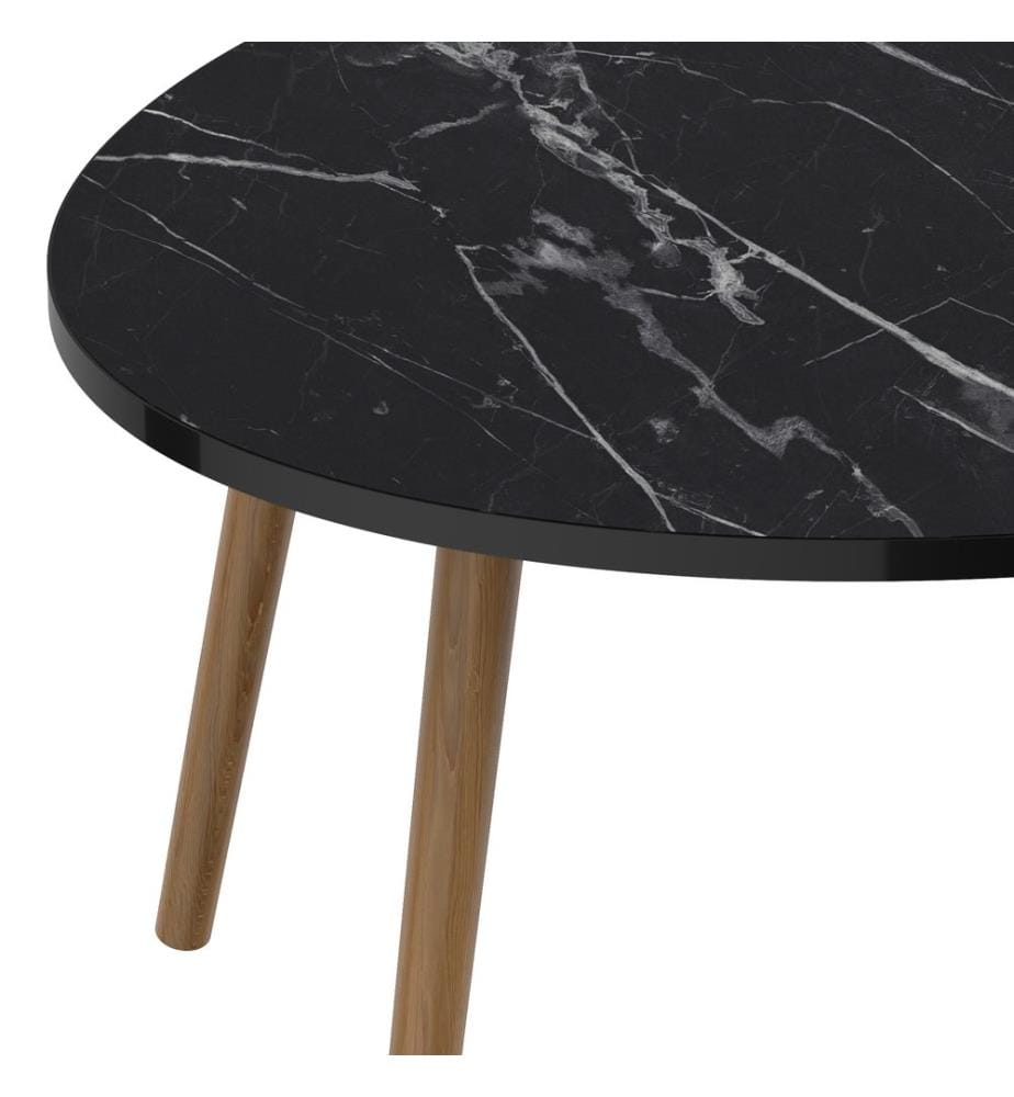 Table basse Sindal 41 x 90 x 50 cm, marbre noir