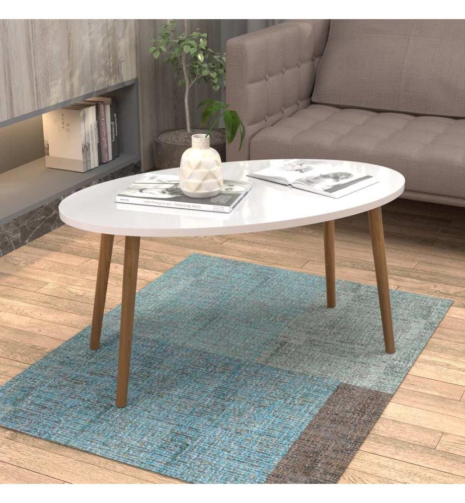 Table basse Sindal 41 x 90 x 50 cm, blanche