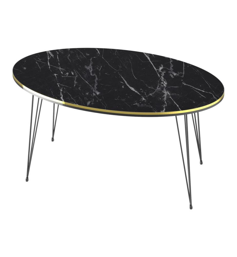 Couchtisch Hirtshals 41x90x50 cm Marmorschwarz