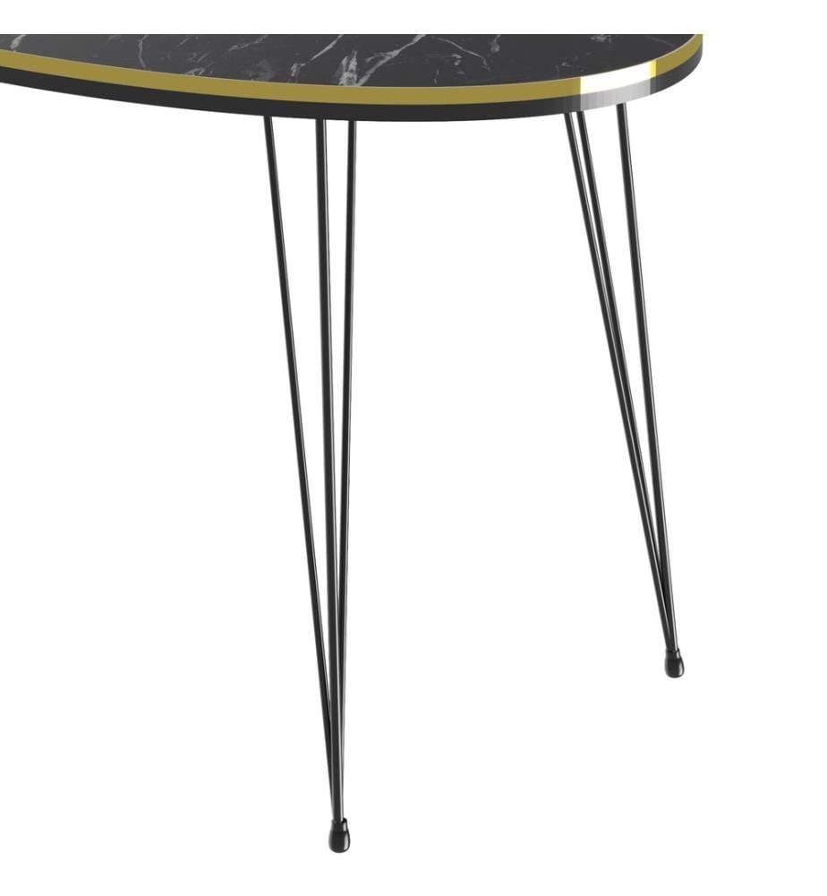 Couchtisch Hirtshals 41x90x50 cm Marmorschwarz