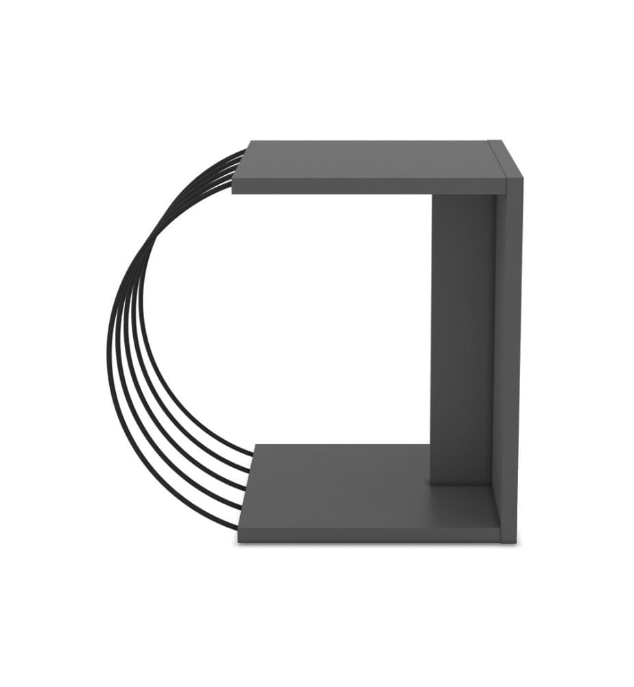 Beistelltisch Vefsn 46x30x42 cm Anthrazit Schwarz