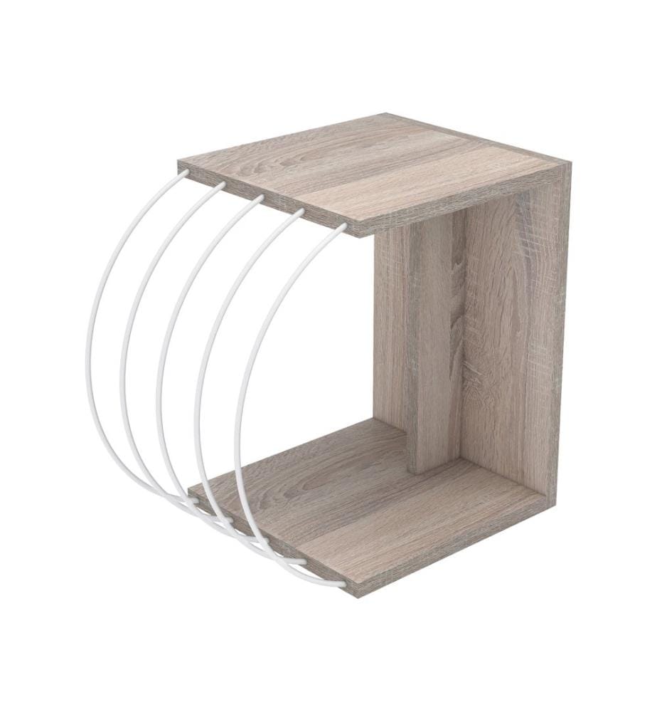Beistelltisch Vefsn 46x30x42 cm Eiche Weiss