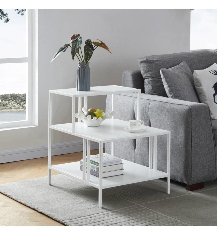 Table d'appoint Kumlinge 50 x 60 x 60 cm, blanche