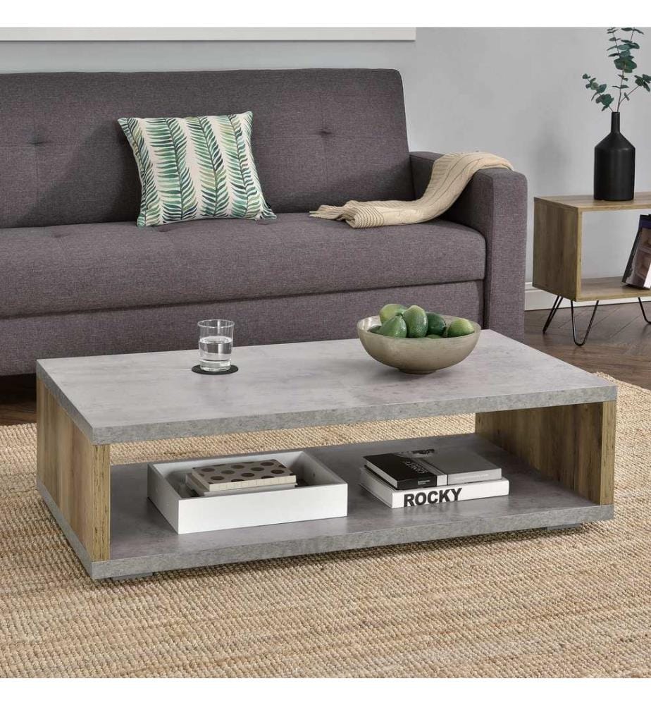 Couchtisch Palermo 100x60x30 cm Holz- Betonoptik
