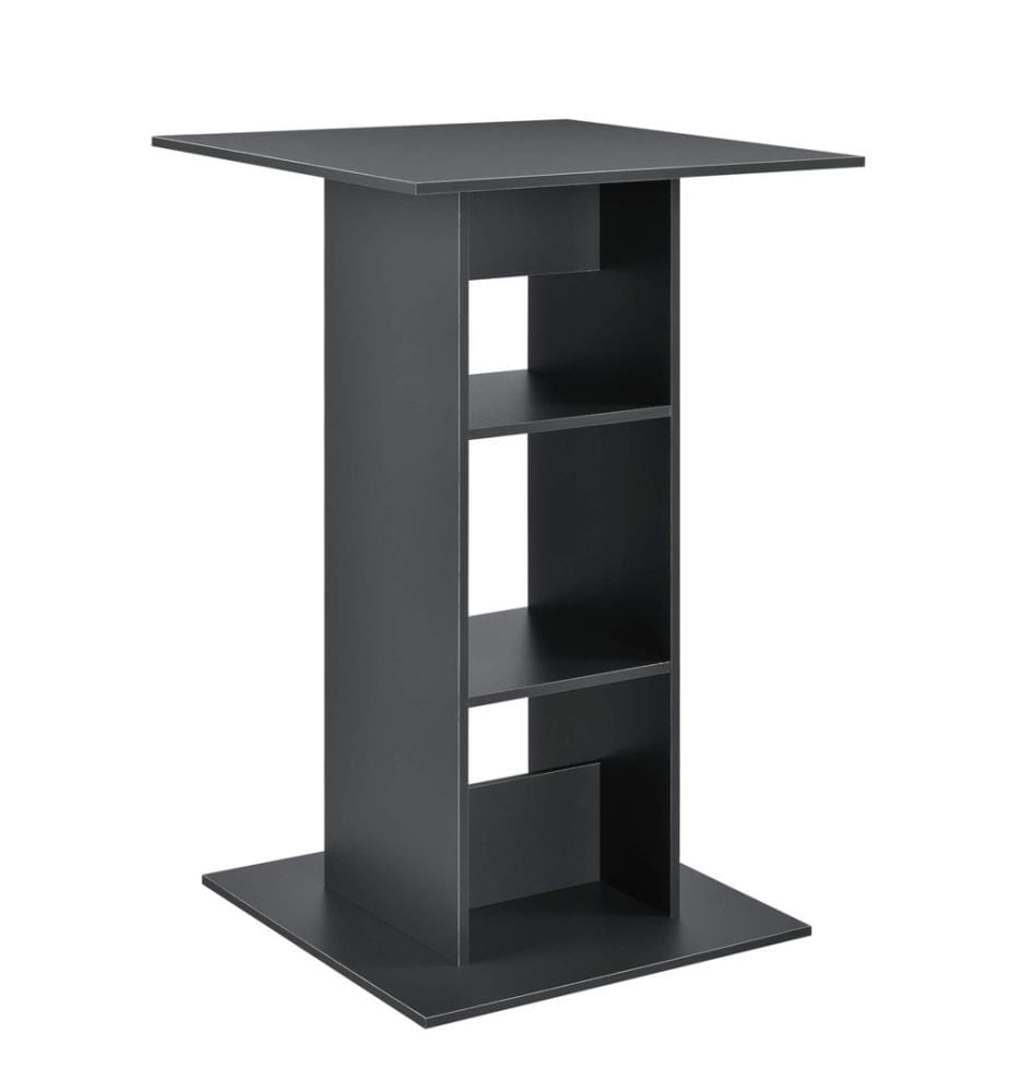 Bartisch Visby 110x70x70 cm mit 3 Regalfächern Dunkelgrau