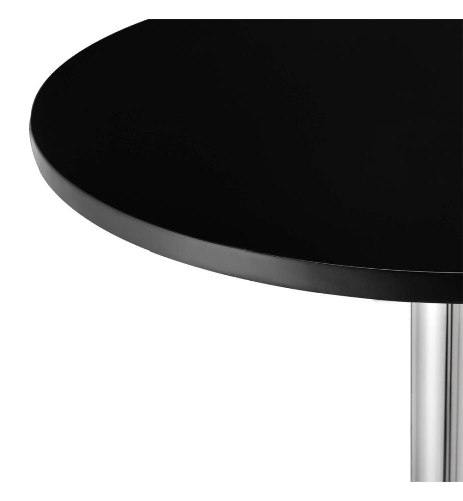 Bartisch Aberdeen Rund 60 cm und 68-88 cm hoch Metal Chrom Schwarz