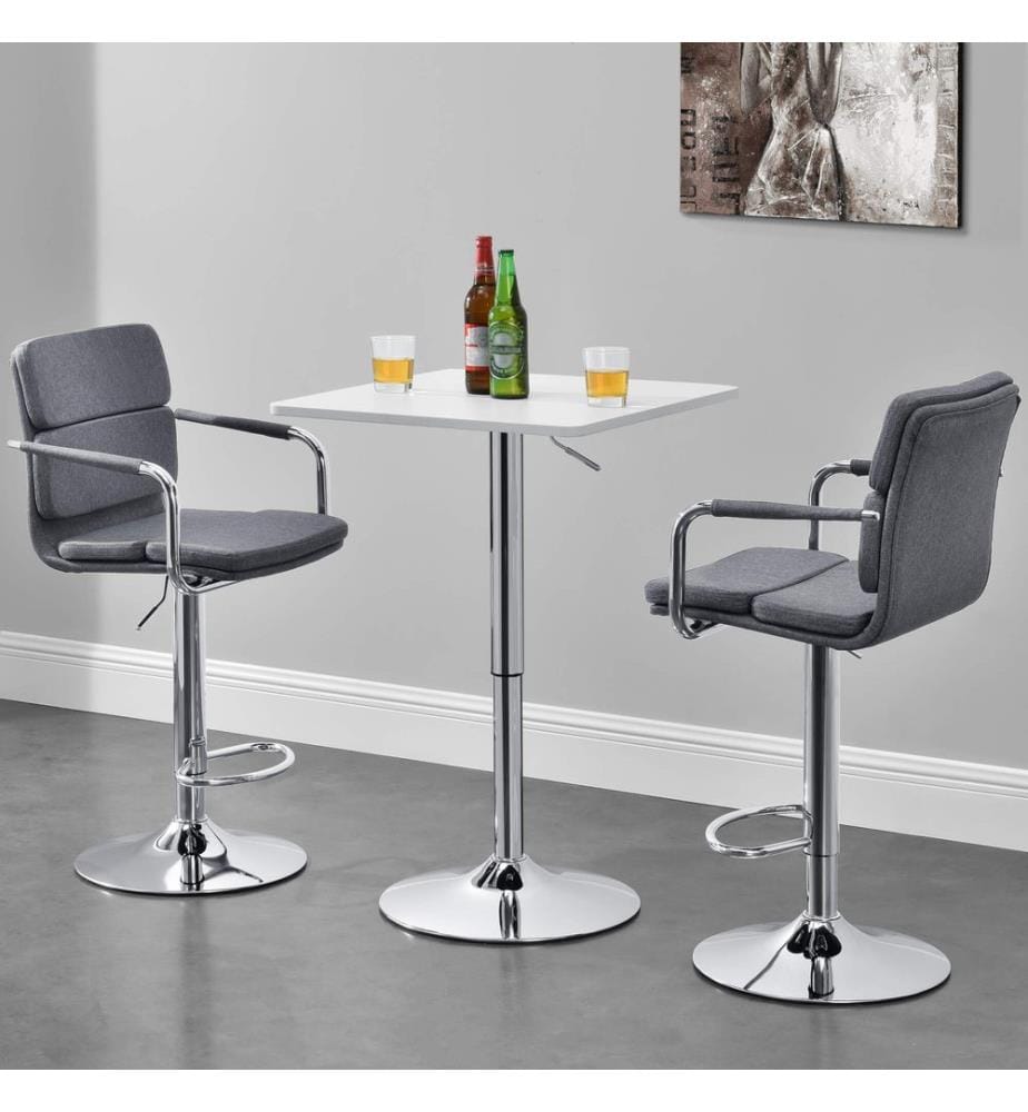 Bartisch Swansea quadratisch 60x60 cm und 68-88 cm
