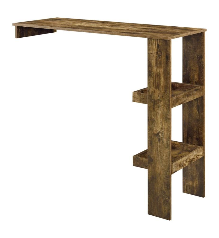 Table de bar Sölvesborg 120 x 45 x 106 cm, à fixer au mur, teinte bois foncé