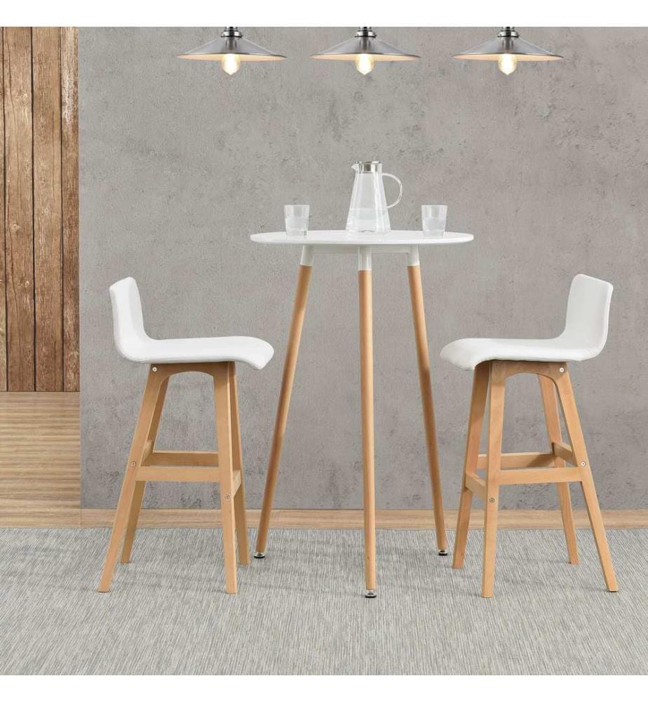Bartisch Riga Retro Rund 107x70 cm Weiss