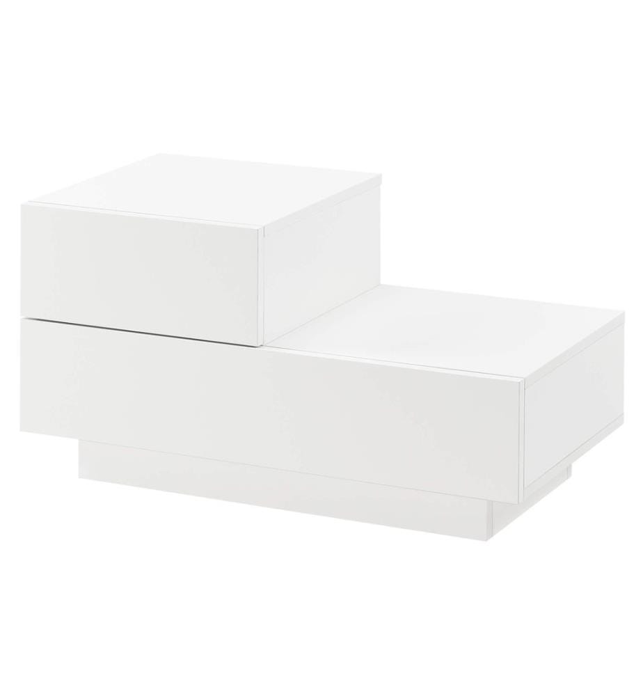 Nachttisch Sebokeng 38x70x35 cm mit Schublade Weiss