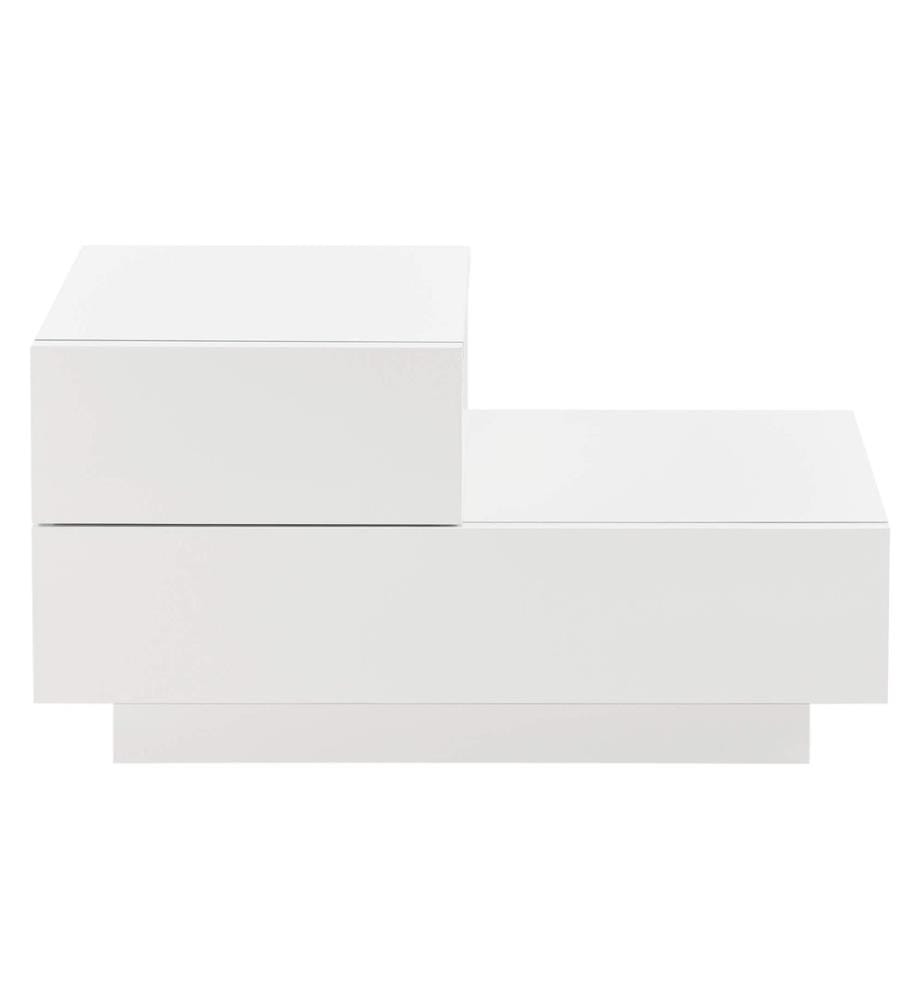 Nachttisch Sebokeng 38x70x35 cm mit Schublade Weiss
