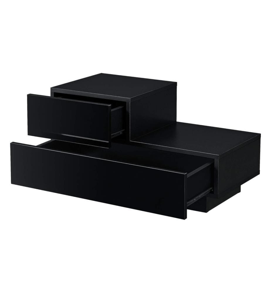 Nachttisch Sebokeng 38x70x35 cm mit Schublade Schwarz