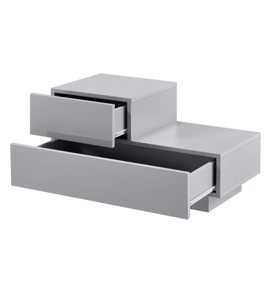 Nachttisch Sebokeng 38x70x35 cm mit Schublade Hellgrau