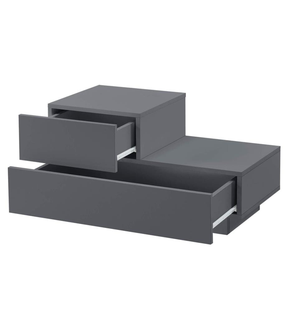 Nachttisch Sebokeng 38x70x35 cm mit Schublade Dunkelgrau