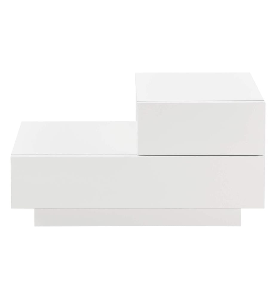 Nachttisch Sebokeng 38x70x35 cm mit Schublade Weiss