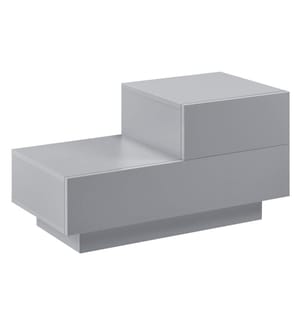Nachttisch Sebokeng 38x70x35 cm mit Schublade Hellgrau