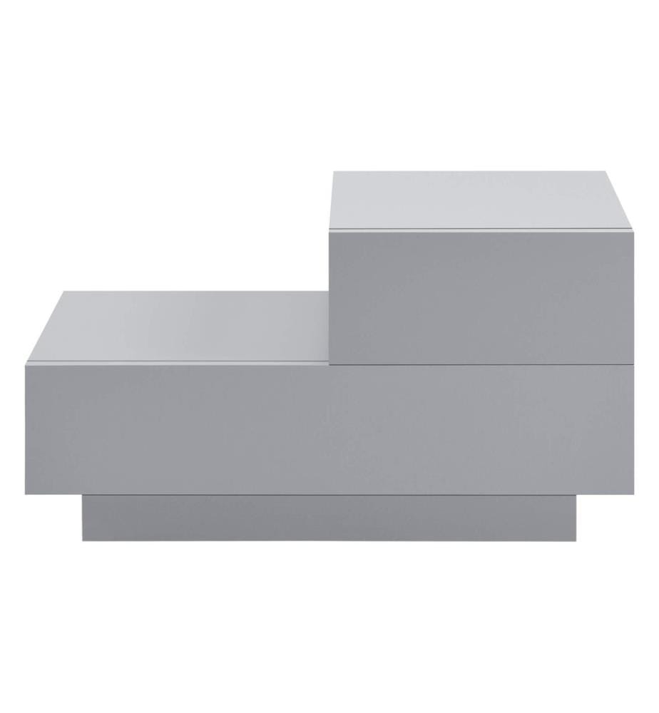 Nachttisch Sebokeng 38x70x35 cm mit Schublade Hellgrau