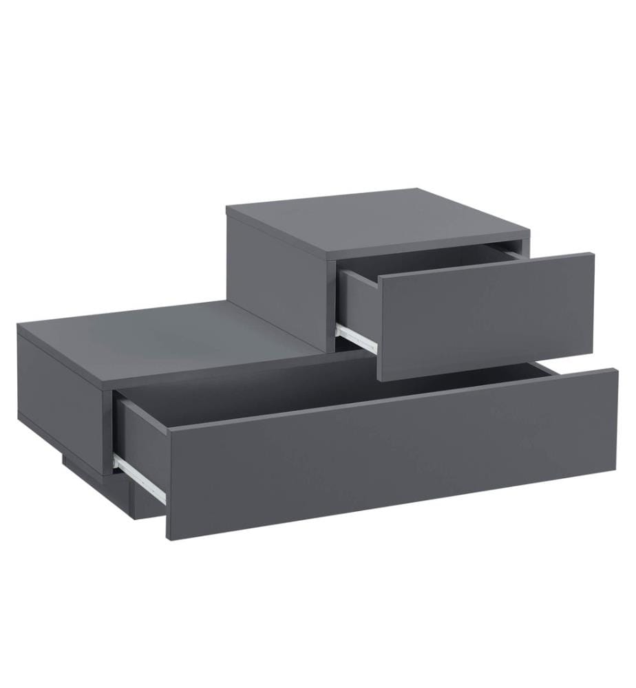 Nachttisch Sebokeng 38x70x35 cm mit Schublade Dunkelgrau