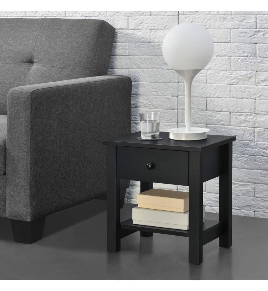 Nachttisch 40 x 29.7 x 41.5 cm Schwarz