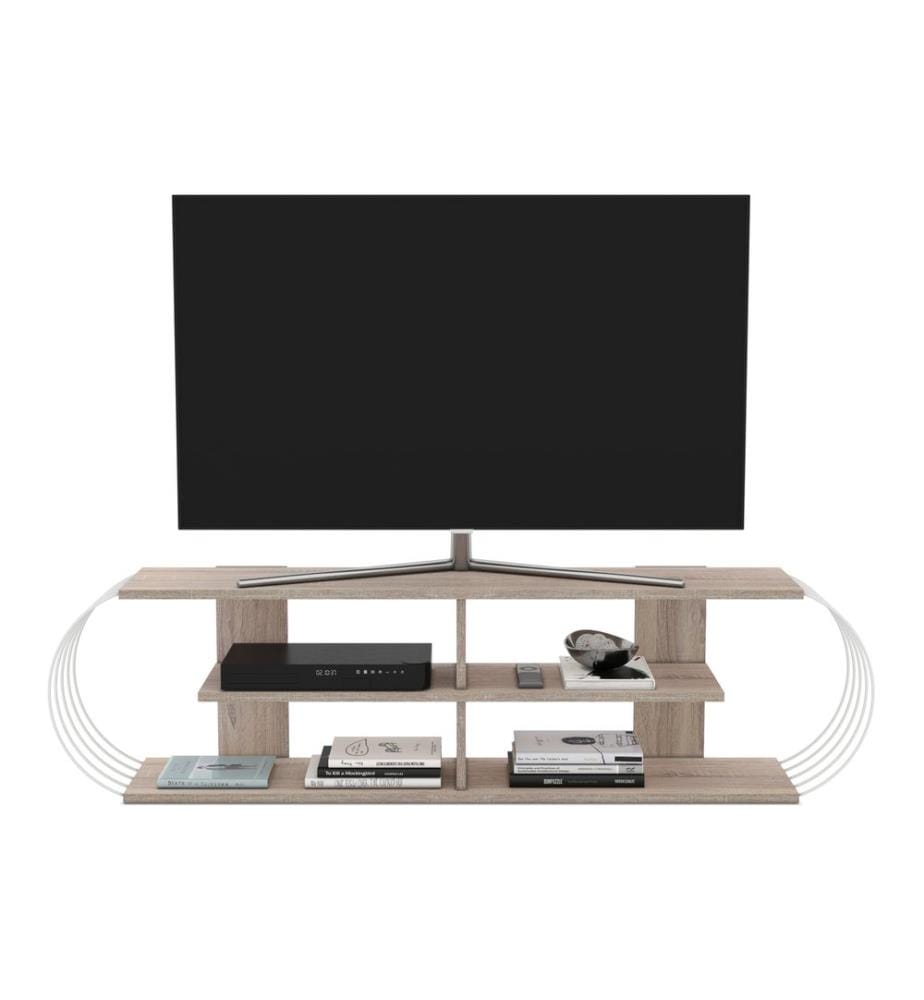 Fernsehtisch Robertsfors 160x31x42 cm Eicheoptik Weiss