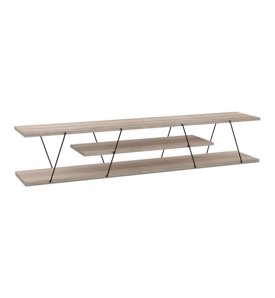 Fernsehtisch Säffle 160x33x30 cm Eicheoptik Schwarz