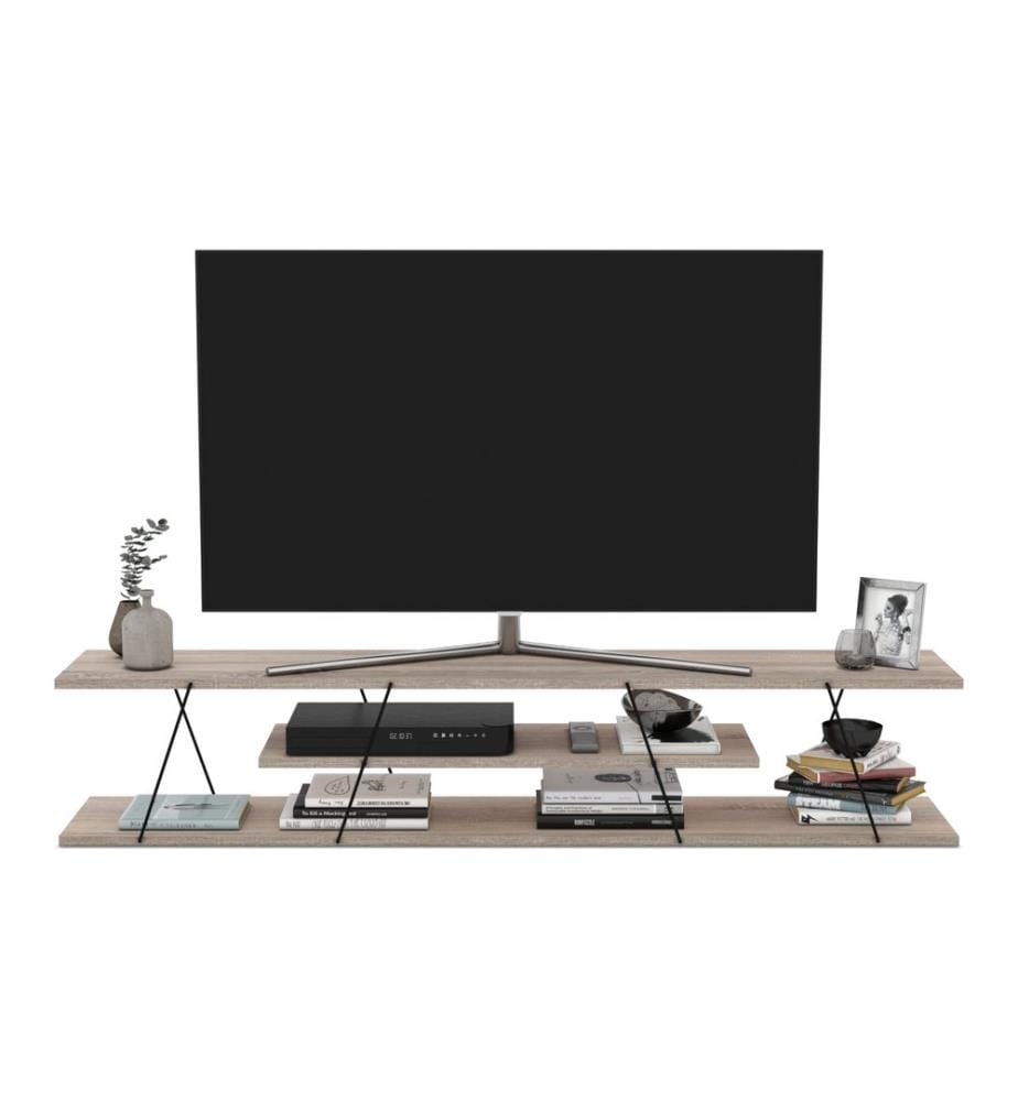 Fernsehtisch Säffle 160x33x30 cm Eicheoptik Schwarz