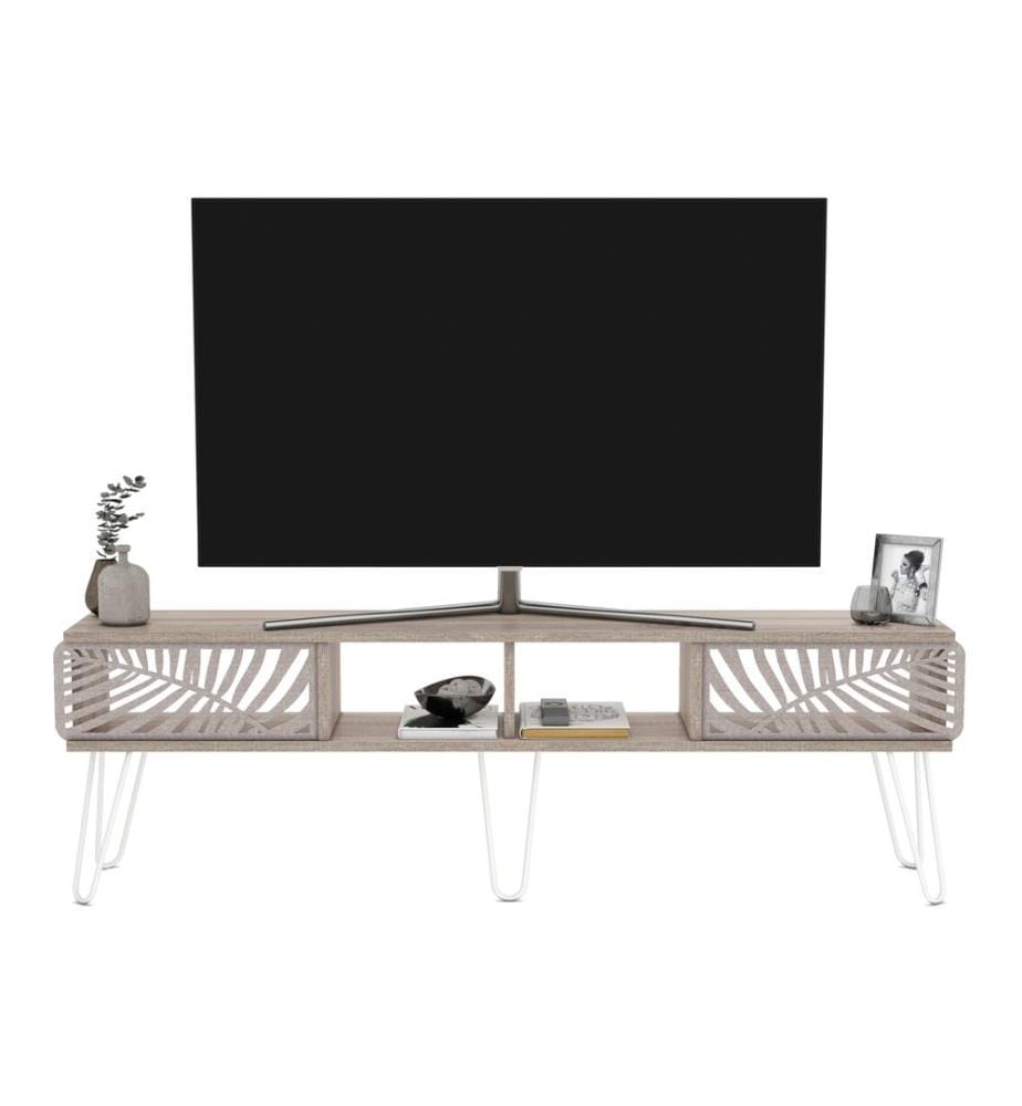 Fernsehtisch Salangen 160x30x49 cm Eicheoptik Weiss