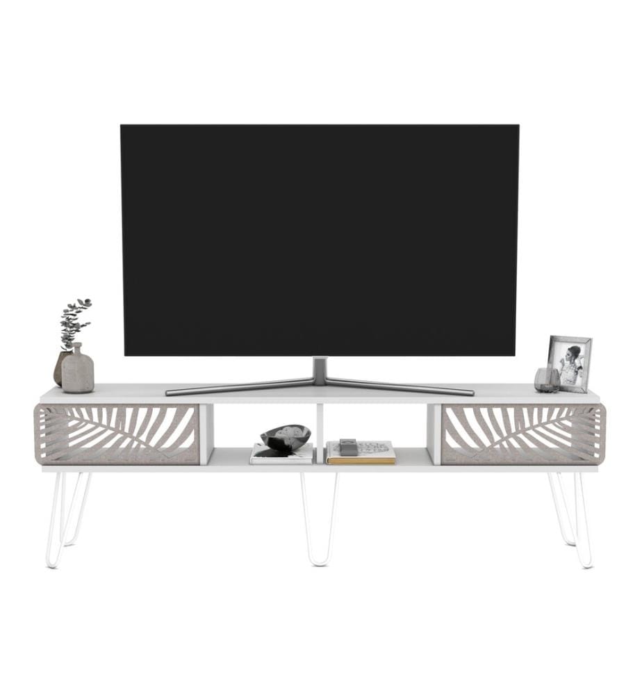 Meuble TV Salangen 160 x 30 x 49 cm, blanc