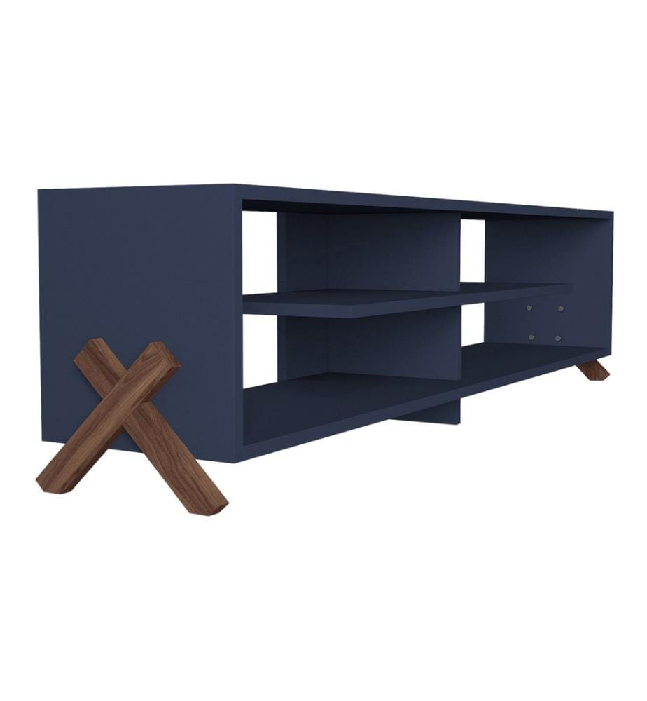 Meuble TV Perho 147,5 x 29,5 x 38,5 cm Bleu