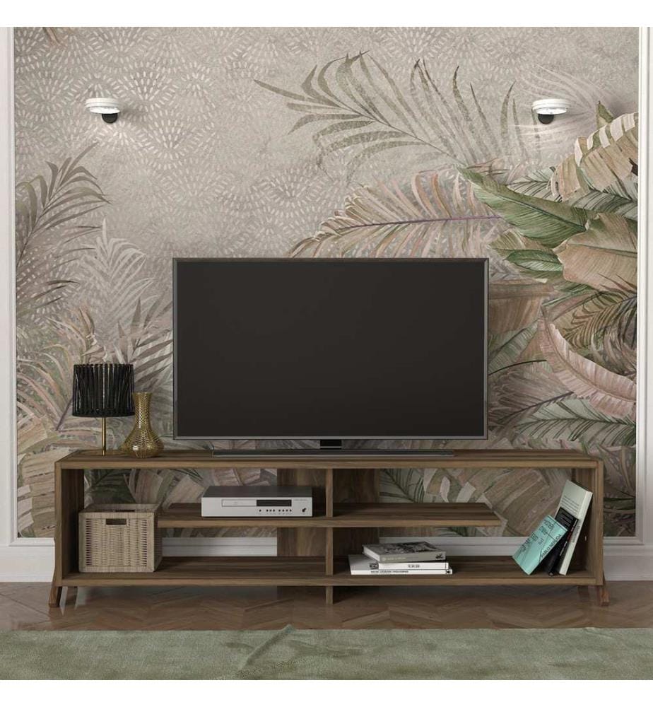 Meuble TV Perho 147,5 x 29,5 x 38,5 cm, noyer
